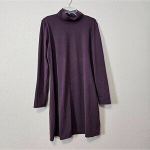 Elegant Titlr Nine Midi  Purple Turtleneck Dress Sz XL